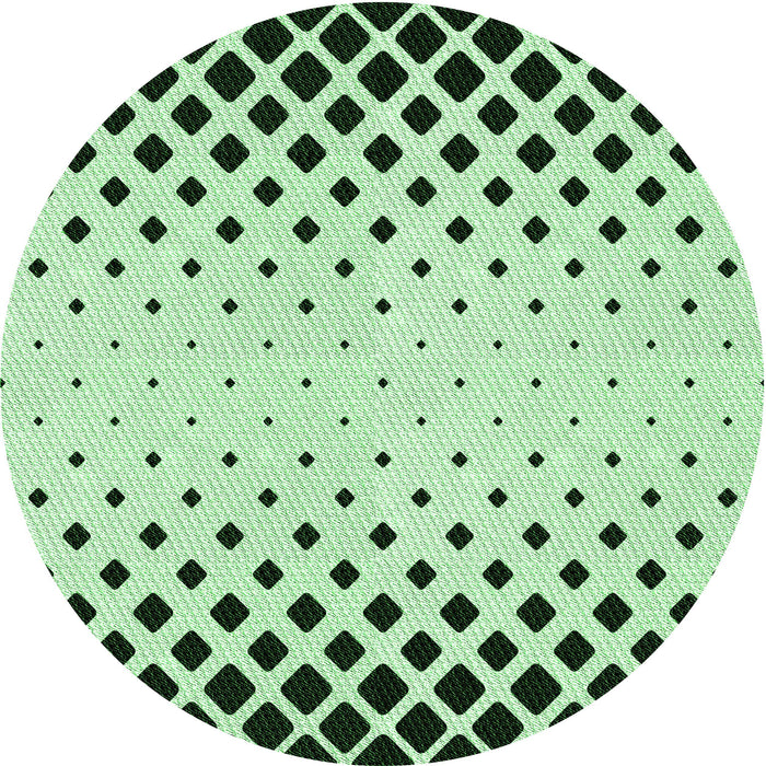 Square Patterned Mint Green Rug, pat2853grn