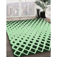 Patterned Mint Green Rug, pat2853grn