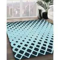 Patterned Electric Blue Rug, pat2853lblu