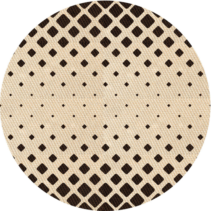 Square Patterned Sienna Brown Rug, pat2853org