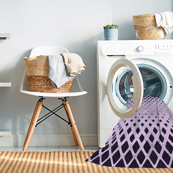 Machine Washable Transitional Bright Grape Purple Rug in a Washing Machine, wshpat2853pur