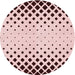 Square Machine Washable Transitional Light Rose Pink Rug in a Living Room, wshpat2853rd