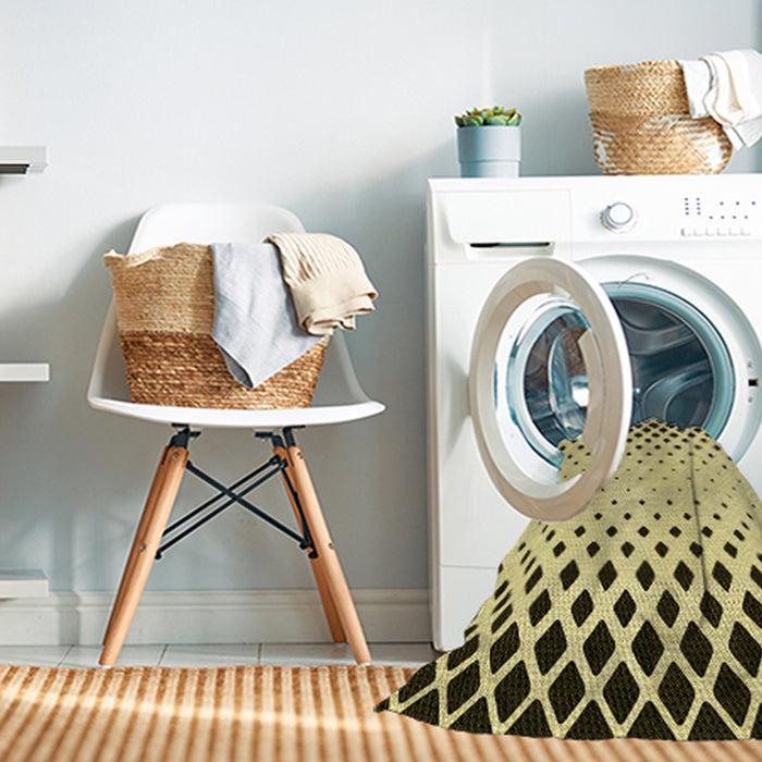 Machine Washable Transitional Oak Brown Rug in a Washing Machine, wshpat2853yw