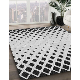 Patterned Gray Novelty Rug in Family Room, pat2853