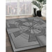 Machine Washable Transitional Grey Gray Rug in a Family Room, wshpat2854gry