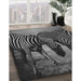 Patterned Charcoal Black Rug in Family Room, pat2855gry