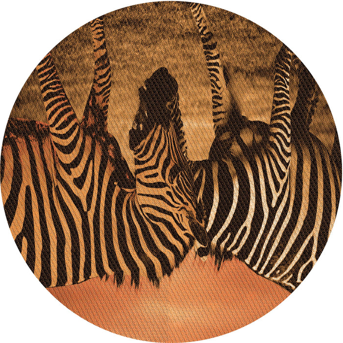 Square Patterned Orange Rug, pat2855org