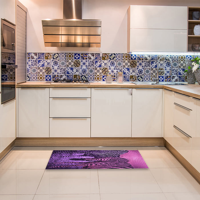 Patterned Dark Purple Rug in a Kitchen, pat2855pur