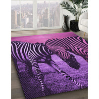 Patterned Dark Purple Rug, pat2855pur