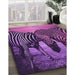 Machine Washable Transitional Dark Purple Rug in a Family Room, wshpat2855pur