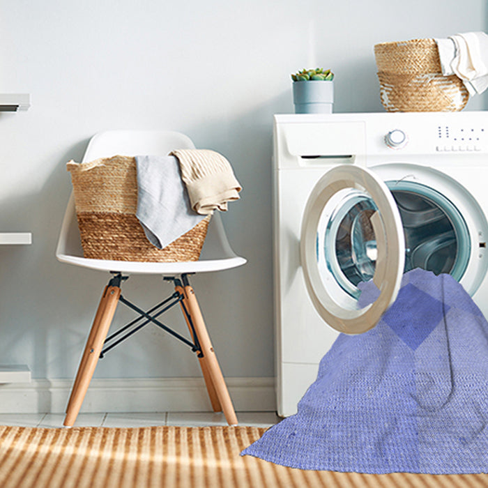 Machine Washable Transitional Sky Blue Rug in a Washing Machine, wshpat2856blu