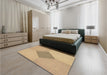 Patterned Bronze Brown Rug in a Bedroom, pat2856brn