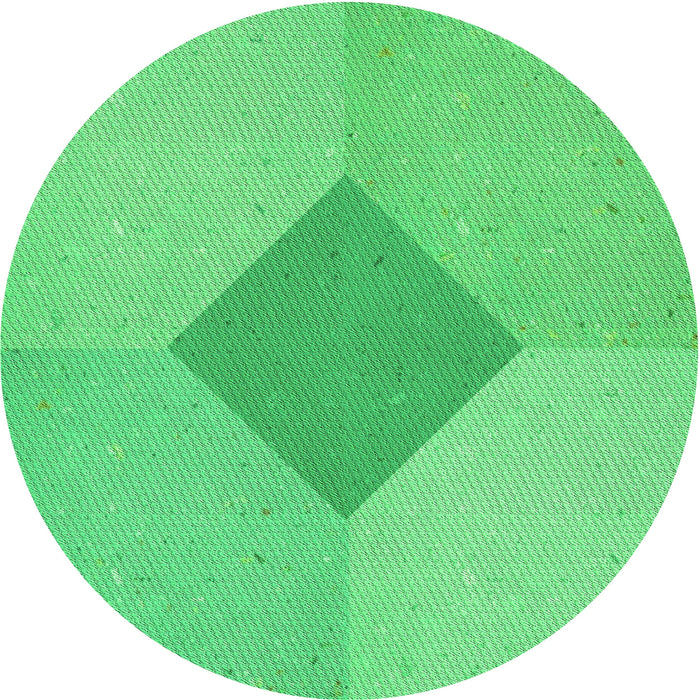 Square Machine Washable Transitional Neon Green Rug in a Living Room, wshpat2856grn