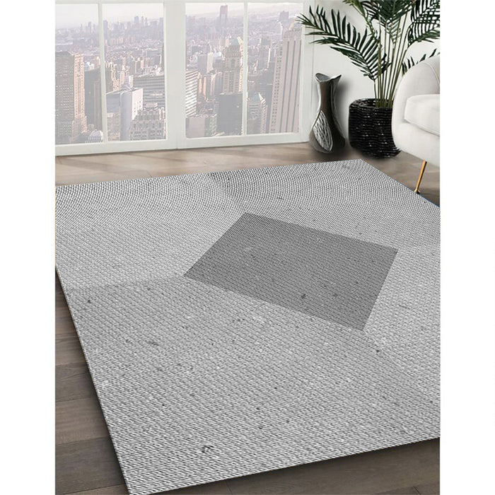 Patterned Platinum Silver Gray Rug in Family Room, pat2856gry