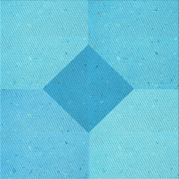 Round Machine Washable Transitional Bright Cyan Blue Rug, wshpat2856lblu