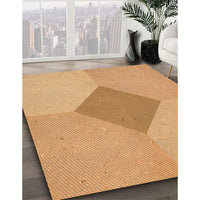 Patterned Yellow Orange Rug, pat2856org