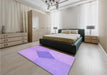 Patterned Purple Rug in a Bedroom, pat2856pur