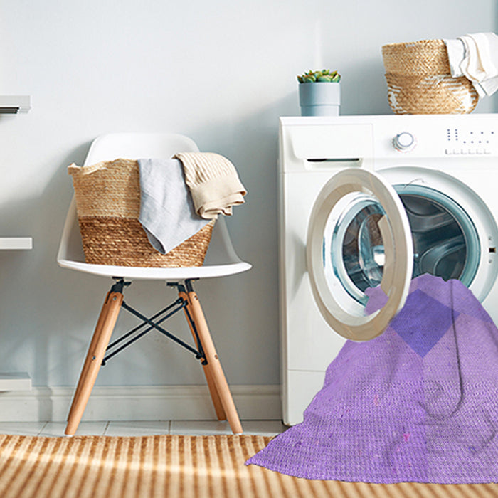 Machine Washable Transitional Purple Rug in a Washing Machine, wshpat2856pur