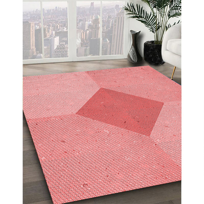 Machine Washable Transitional Pastel Pink Rug in a Family Room, wshpat2856rd