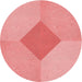 Square Patterned Pastel Pink Rug, pat2856rd