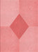 Machine Washable Transitional Pastel Pink Rug, wshpat2856rd