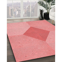 Patterned Pastel Pink Rug, pat2856rd