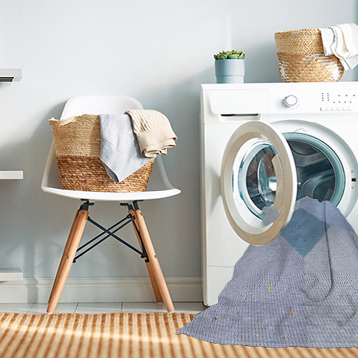 Machine Washable Transitional Steel Blue Rug in a Washing Machine, wshpat2856