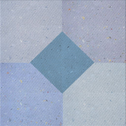 Square Patterned Steel Blue Novelty Rug, pat2856