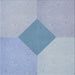 Square Patterned Steel Blue Novelty Rug, pat2856