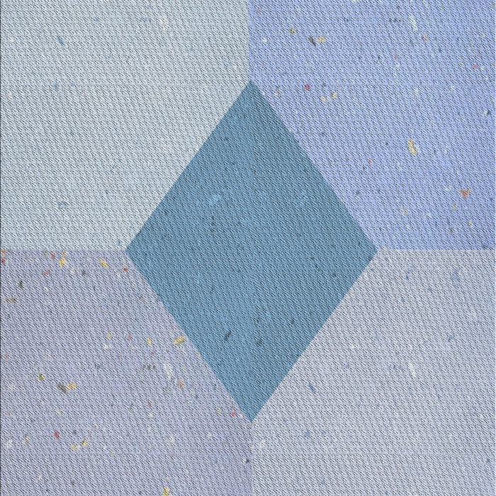 Patterned Steel Blue Novelty Rug, pat2856