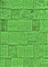 Machine Washable Transitional Neon Green Rug, wshpat2858grn