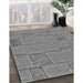 Machine Washable Transitional Ash Gray Rug in a Family Room, wshpat2858gry