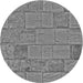 Square Patterned Ash Gray Rug, pat2858gry