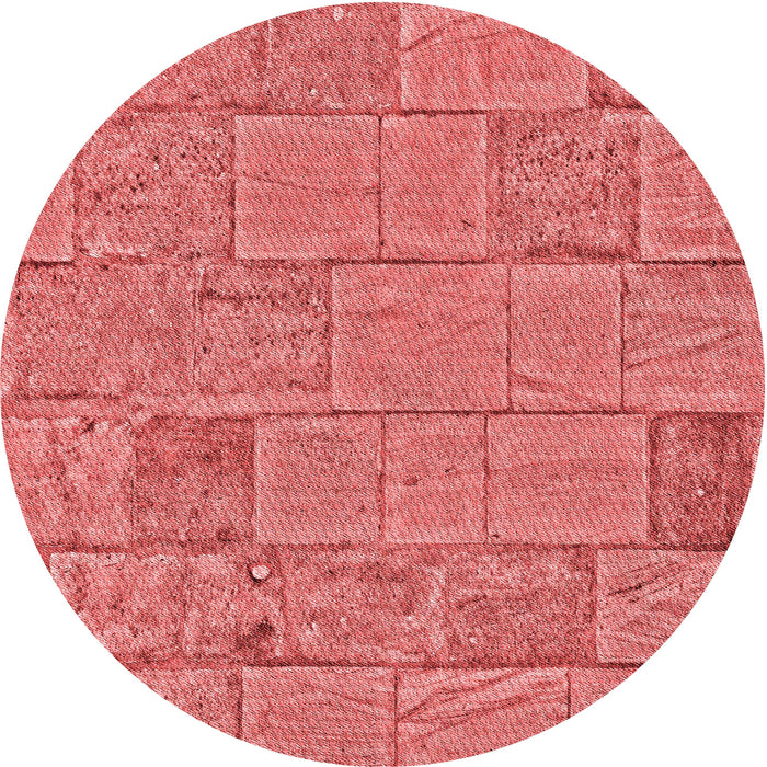 Square Patterned Ruby Red Rug, pat2858rd