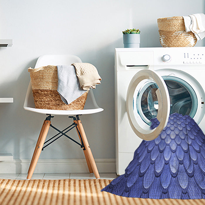 Machine Washable Transitional Sky Blue Rug in a Washing Machine, wshpat2859blu