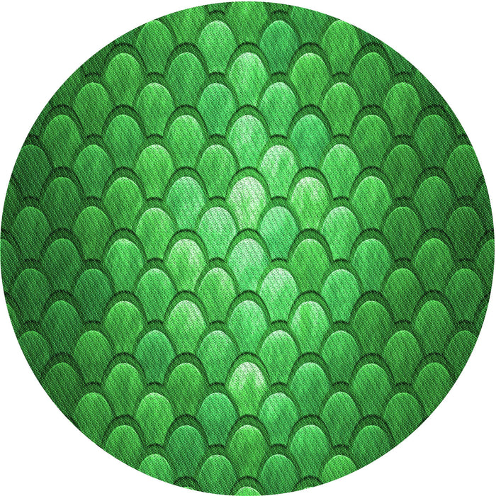 Square Machine Washable Transitional Green Rug in a Living Room, wshpat2859grn