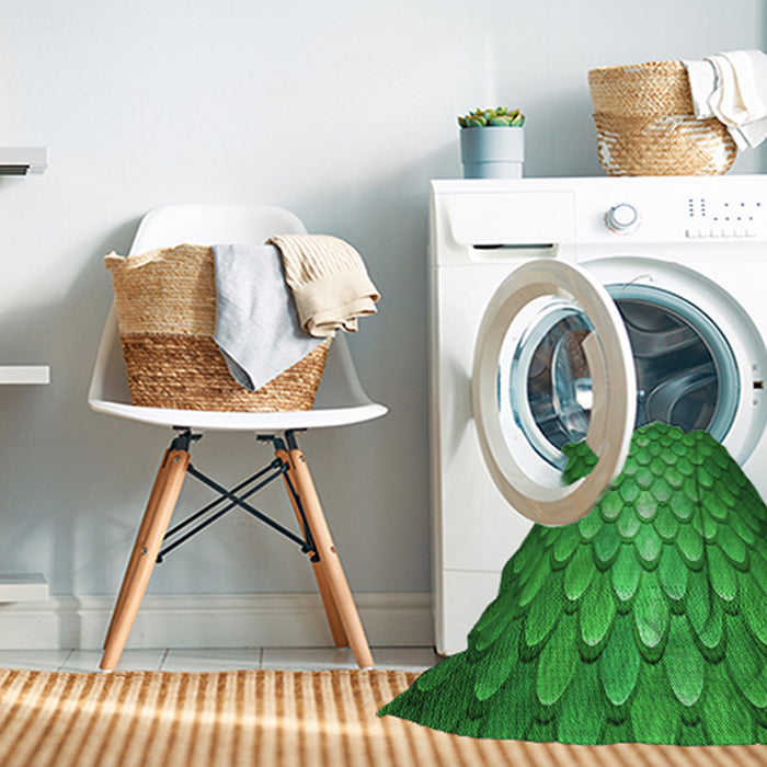 Machine Washable Transitional Green Rug in a Washing Machine, wshpat2859grn