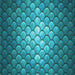 Round Patterned Teal Green Rug, pat2859lblu