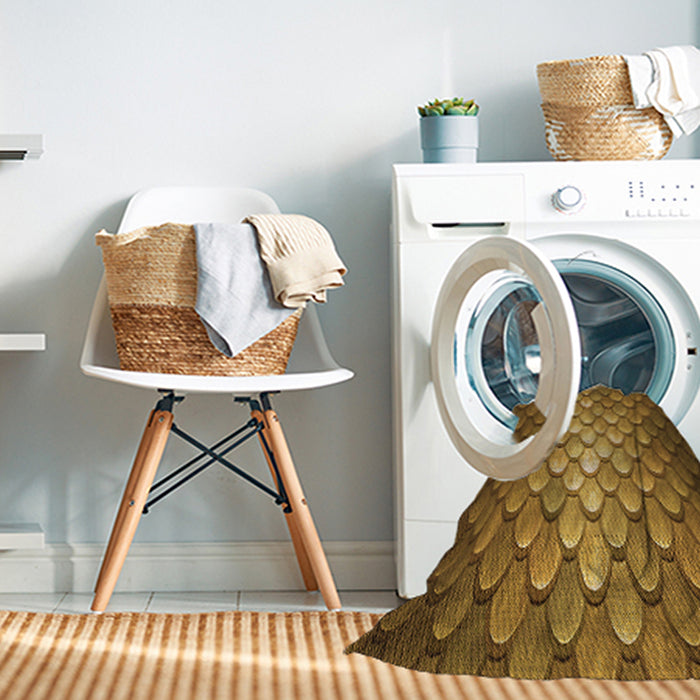 Machine Washable Transitional Orange Rug in a Washing Machine, wshpat2859org
