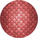 Square Patterned Red Rug, pat2859rd