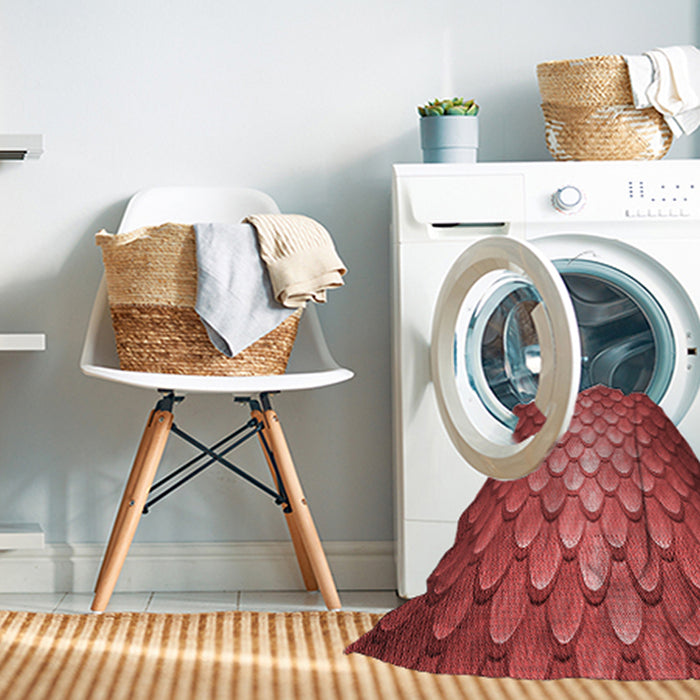 Machine Washable Transitional Red Rug in a Washing Machine, wshpat2859rd