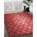 Machine Washable Transitional Red Rug in a Family Room, wshpat2859rd