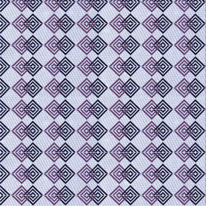 Round Patterned Blue Rug, pat286blu