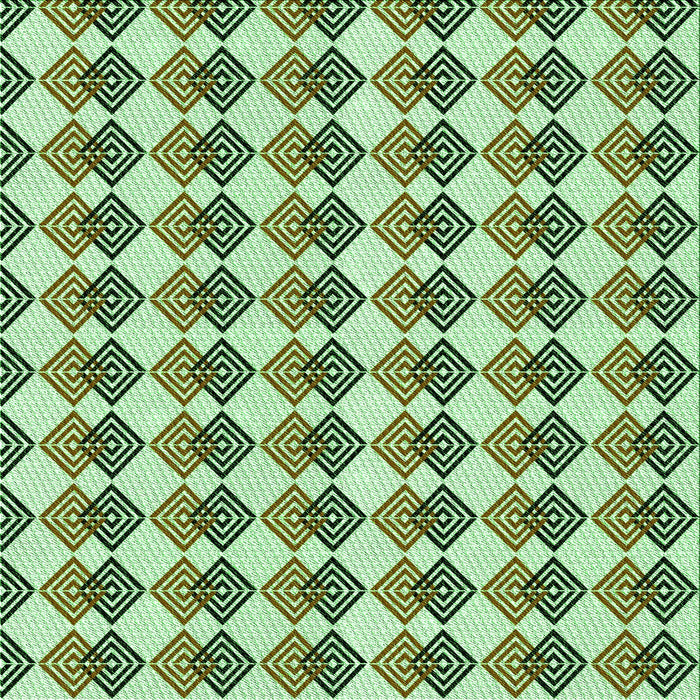 Round Patterned Pale Green Rug, pat286grn