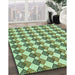 Machine Washable Transitional Pale Green Rug in a Family Room, wshpat286grn