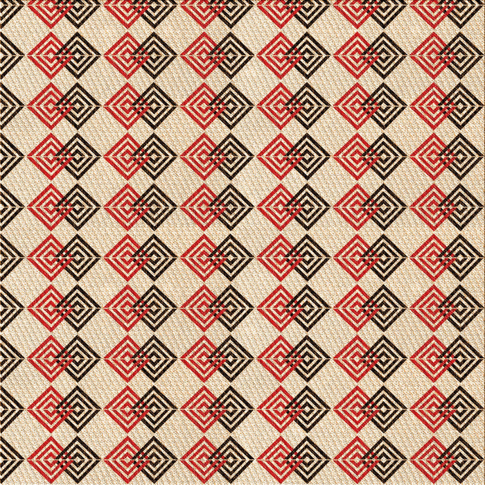 Square Patterned Golden Blonde Gold Rug, pat286org