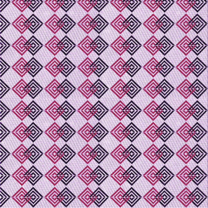 Round Patterned Periwinkle Pink Rug, pat286pur