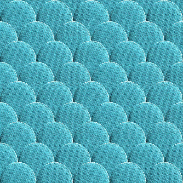 Round Patterned Dark Turquoise Green Rug, pat2860lblu