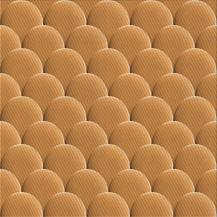 Round Machine Washable Transitional Dark Orange Rug, wshpat2860org