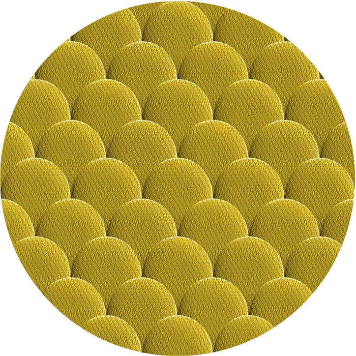 Square Patterned Dark Golden Brown Rug, pat2860yw